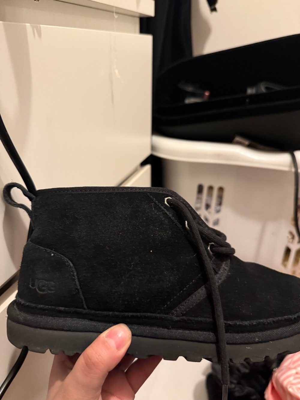 UGG Black Suede Lace-Up Desert Boot